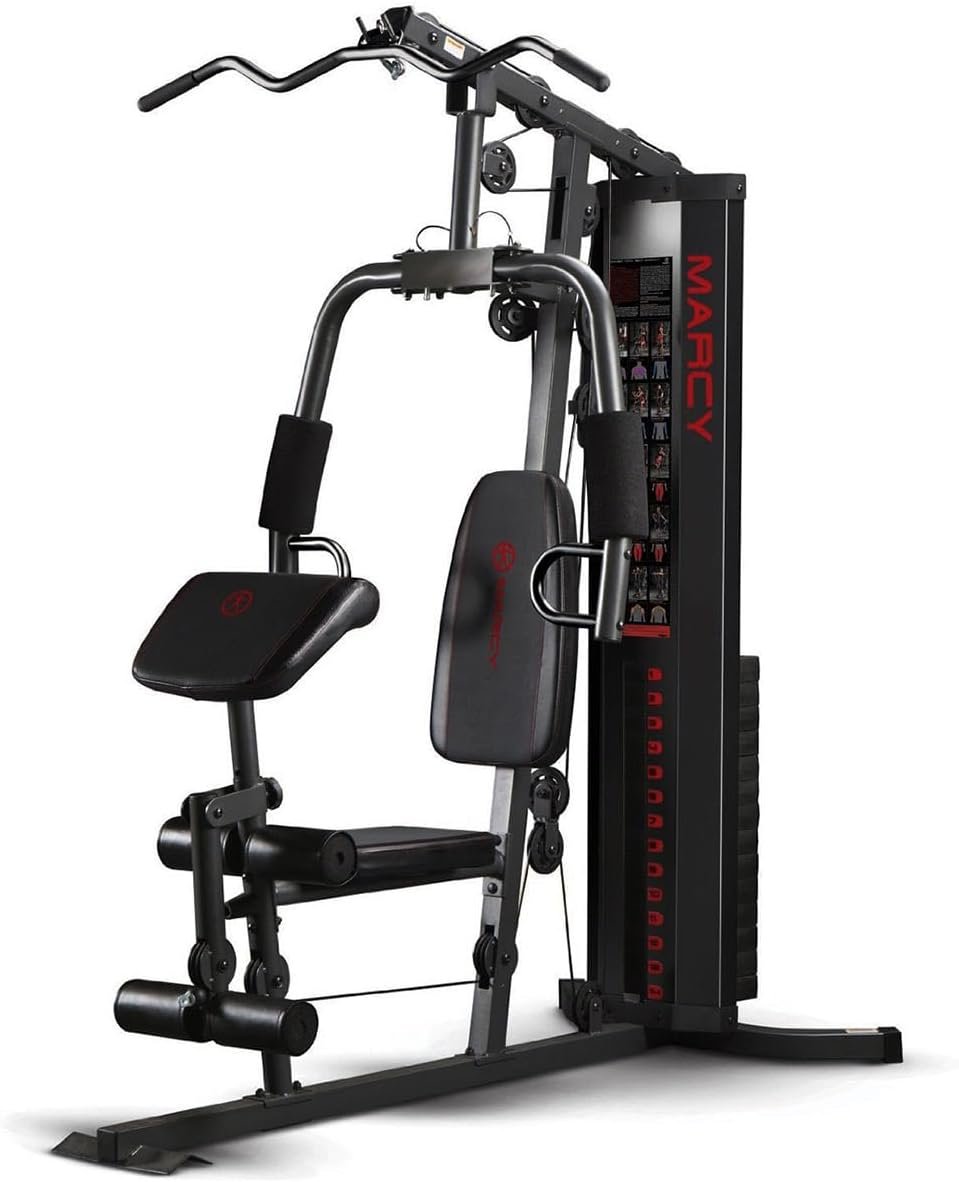 Marcy Eclipse HG3000 Compact Home Gym with Weight Stack, 68 kg